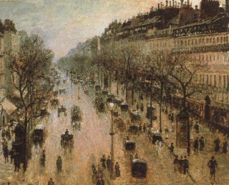 Camille Pissarro The Boulevard Montmartre on a Winter Morning Spain oil painting art
